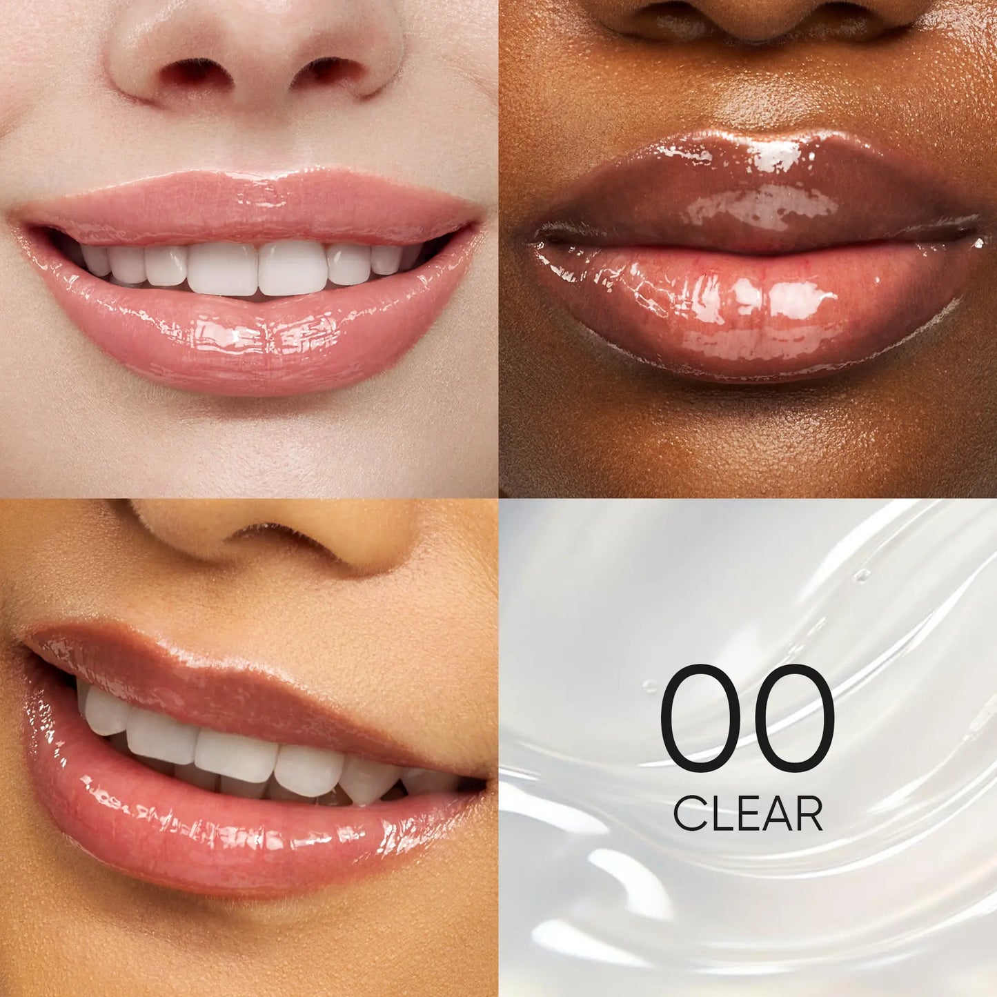 JUXEK Glass Lip Serum with Hyaluronic Acid & Peptide, Hydrating Plumping Lip Treatment for Soft Glossy Lips, Korean Beauty Moisture Balm with Cooling Metal Roller Applicator