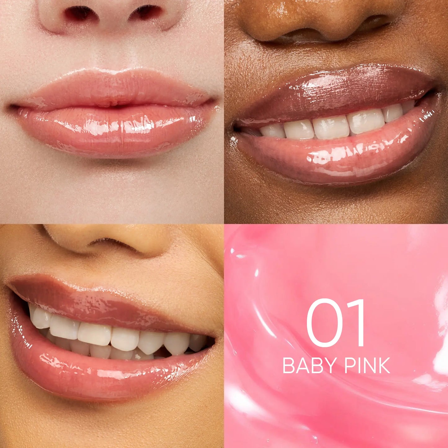JUXEK Glass Lip Serum with Hyaluronic Acid & Peptide, Hydrating Plumping Lip Treatment for Soft Glossy Lips, Korean Beauty Moisture Balm with Cooling Metal Roller Applicator